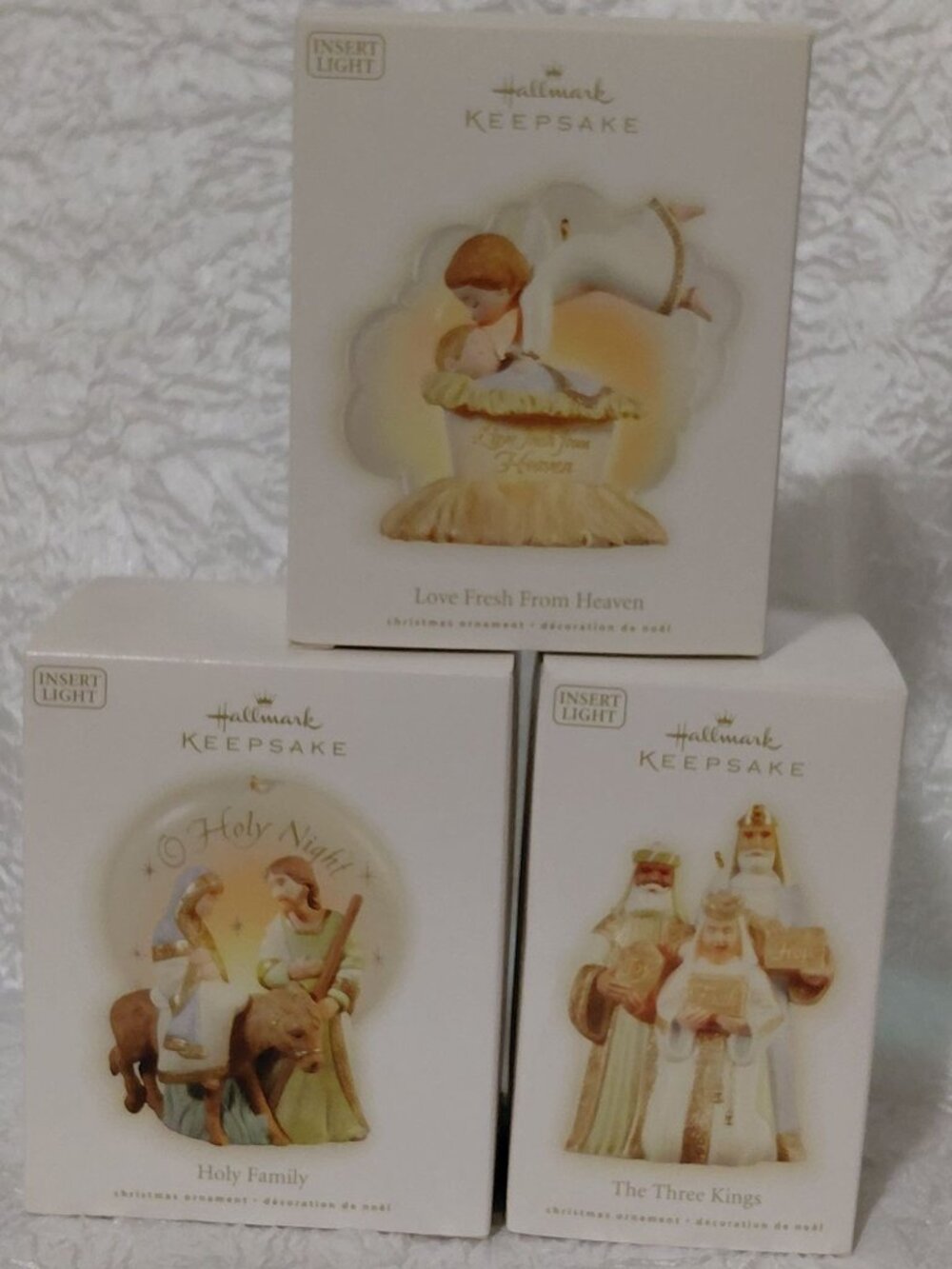 Hallmark Keepsake Christmas Ornaments 2009 Set Of 3 Nativity Ornaments